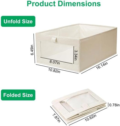 🧺 Foldable Storage Bins Set ✨ | Washable Organizer Box 📦 | Home Space Saver 🏠