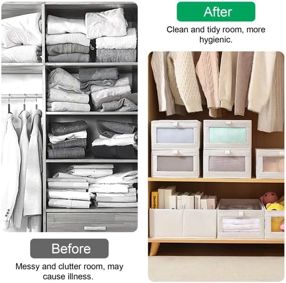 🧺 Foldable Storage Bins Set ✨ | Washable Organizer Box 📦 | Home Space Saver 🏠