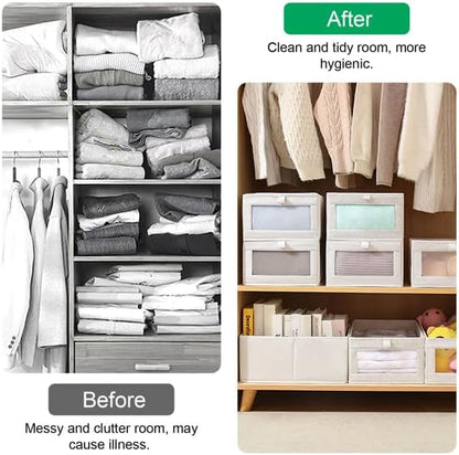 🧺 Foldable Storage Bins Set ✨ | Washable Organizer Box 📦 | Home Space Saver 🏠