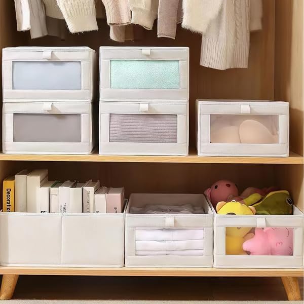 🧺 Foldable Storage Bins Set ✨ | Washable Organizer Box 📦 | Home Space Saver 🏠