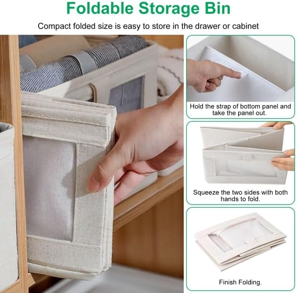 🧺 Foldable Storage Bins Set ✨ | Washable Organizer Box 📦 | Home Space Saver 🏠