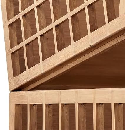 🌿 Bamboo Stackable Storage Bins 🧺 | Natural Organizer Box 📦 | Space-Saving Home Storage 🏠