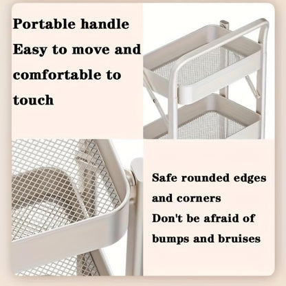 🗂️ 3-Layer Foldable Storage Rack 🏠 | Multi-Tier Organizer Shelf 📦 | Space-Saving Home Unit ⚡