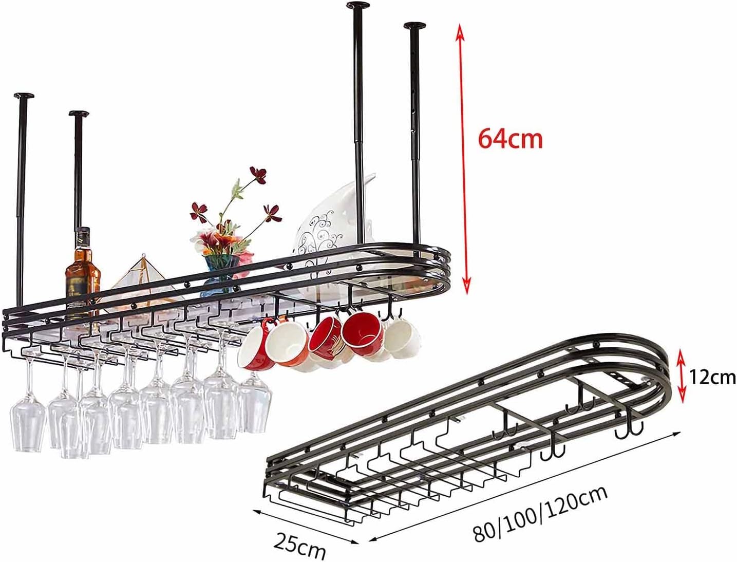 🏗️ Industrial Ceiling Shelf 🏠 | Hanging Storage Rack ✨ | Space-Saving Loft Organizer 📦