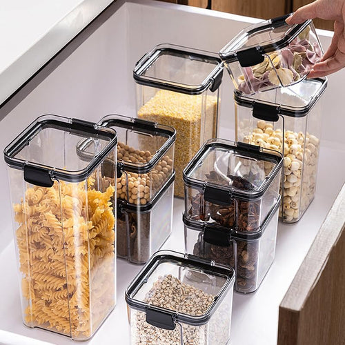 🥣 Airtight Food Storage Container 🍃 | Fresh Lock Pantry Jar 📦 | Kitchen Organizer Set 🏠