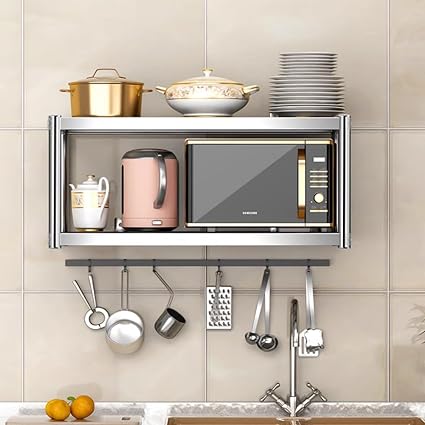 🧴 Wall-Mounted Stainless Shelf 🏠 | 3-Tier Bathroom Organizer ✨ | Space-Saving Storage Rack ⚡