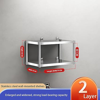 🧴 Wall-Mounted Stainless Shelf 🏠 | 3-Tier Bathroom Organizer ✨ | Space-Saving Storage Rack ⚡