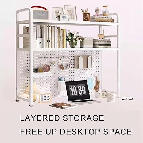 📚 Metal Desktop Bookshelf 🗄️ | Multi-Layer Desk Organizer ✨ | Space-Saving Storage Rack 🏠