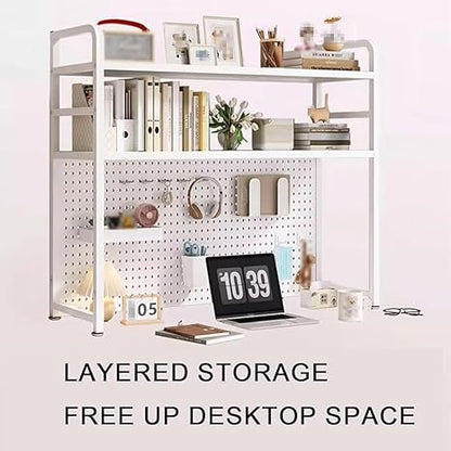 📚 Metal Desktop Bookshelf 🗄️ | Multi-Layer Desk Organizer ✨ | Space-Saving Storage Rack 🏠