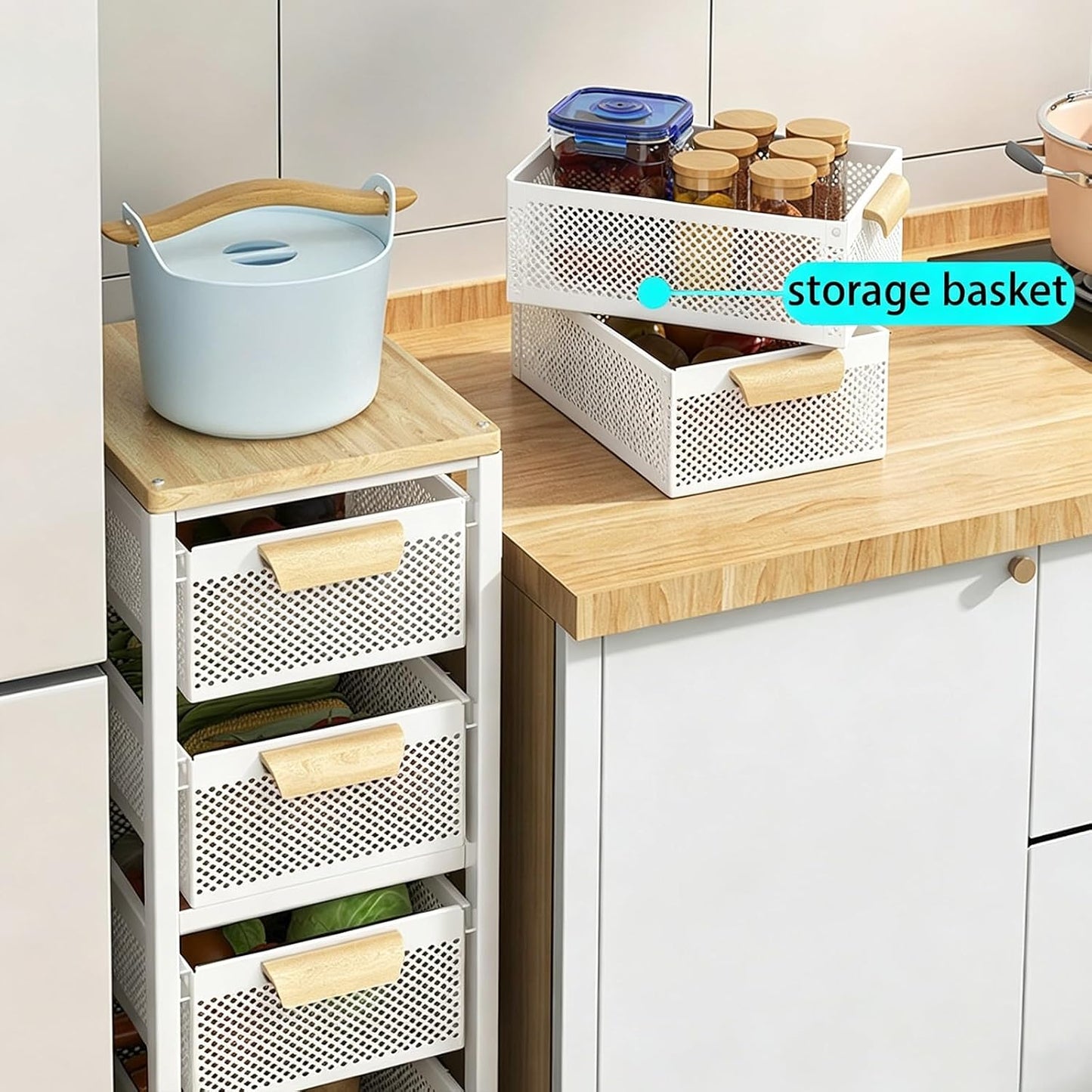 🗂️ Multi-Tier Storage Rack 🏠 | Freestanding Organizer Shelf 📦 | Space-Saving Home Unit ✨