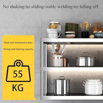 🧴 Wall-Mounted Stainless Shelf 🏠 | 3-Tier Bathroom Organizer ✨ | Space-Saving Storage Rack ⚡