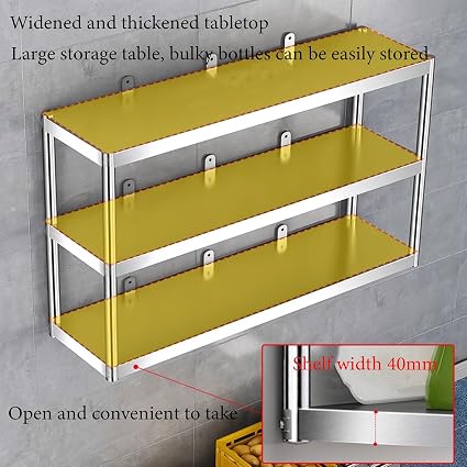 🧴 Wall-Mounted Stainless Shelf 🏠 | 3-Tier Bathroom Organizer ✨ | Space-Saving Storage Rack ⚡